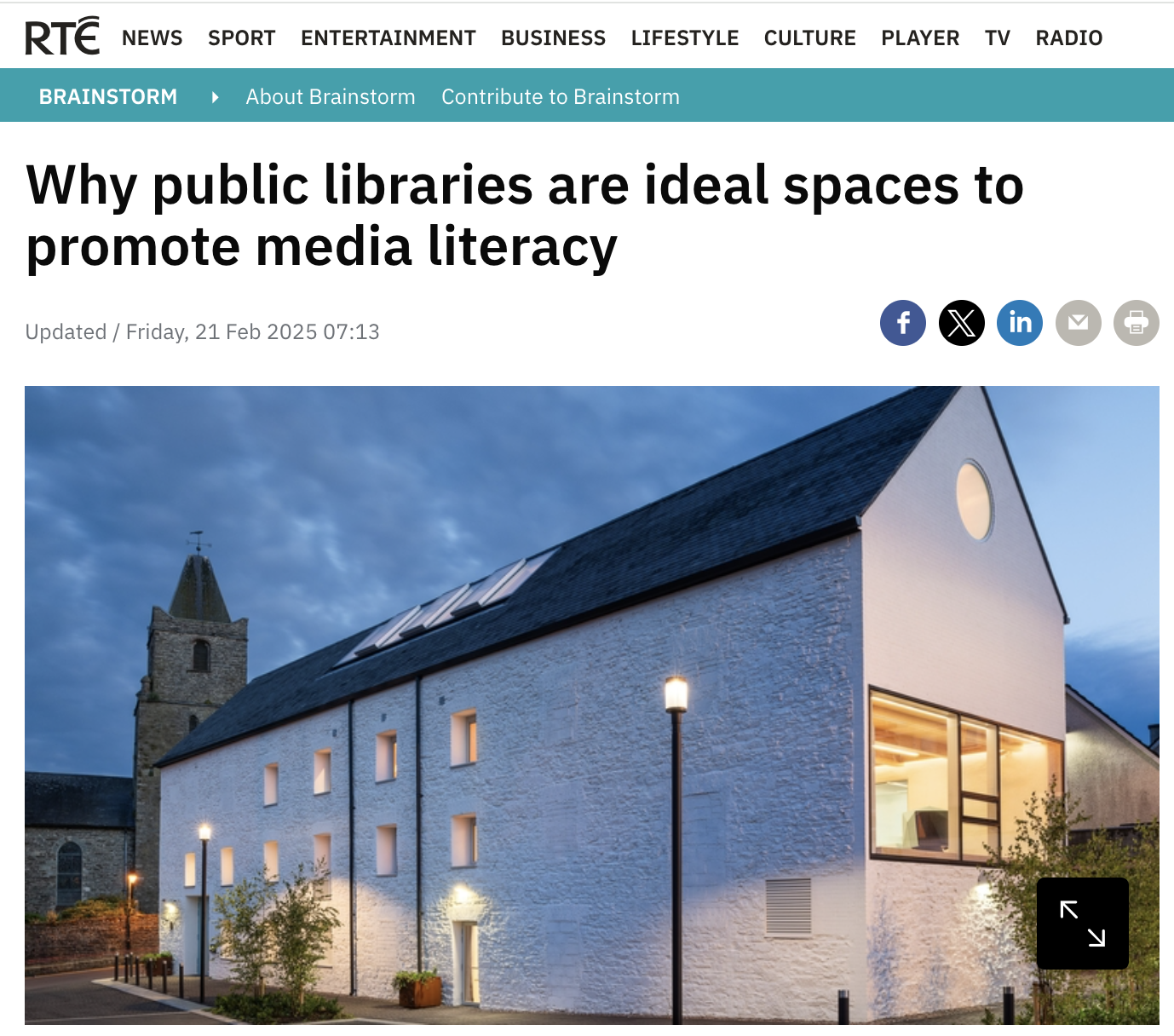 EDMO-Linked Project to Pilot Media Literacy Training for Irish Librarians